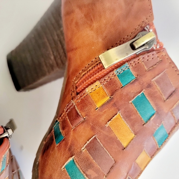 L’Artiste by Spring Step Brilliance Pump multi color leather woven unique size 5 - Picture 5 of 8